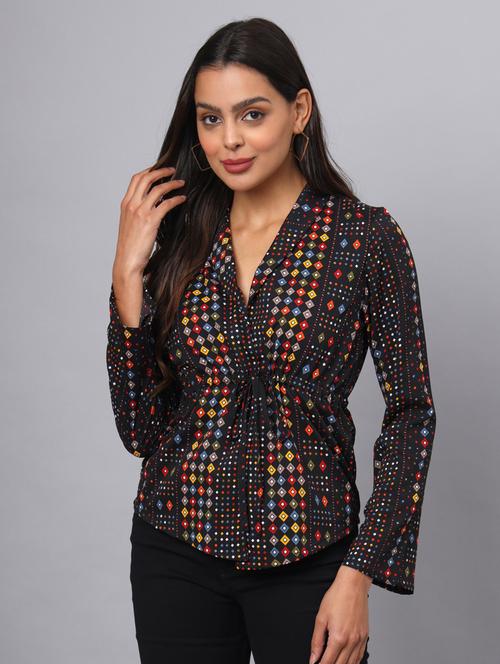 women printed long sleeve top - 21741088 - Very Small Image - 1