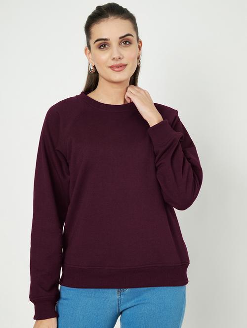 women plus size solid long sleeves sweatshirt - 21741311 - Very Small Image - 1