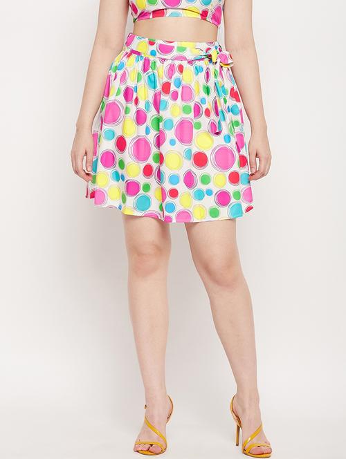 women printed high rise flared skirt - 21741464 - Very Small Image - 1