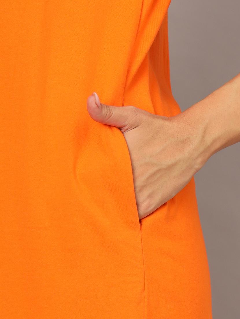 women solid short sleeves t-shirt dress - 21741728 - Zoom Image - 5