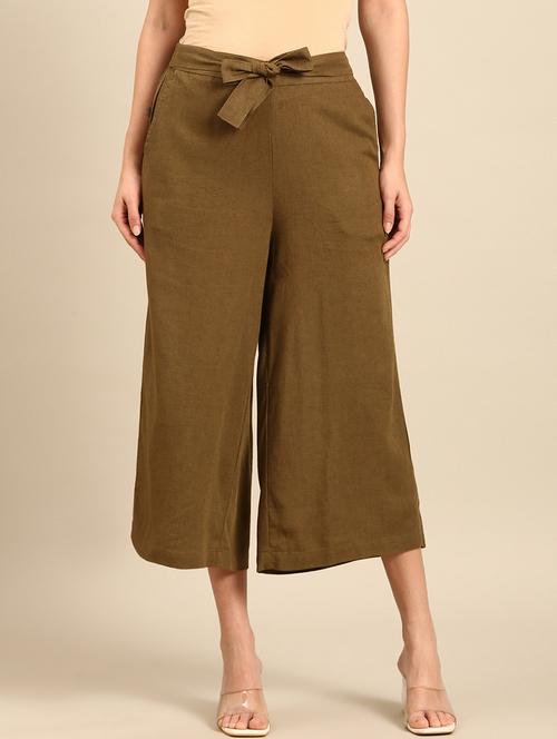 women solid high rise culottes  - 21742153 - Very Small Image - 1