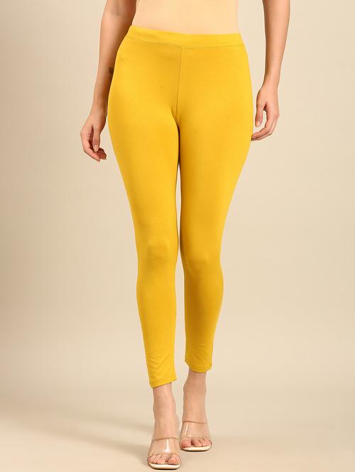 women solid mid rise  ankle length legging - 21742225 - Very Small Image - 1
