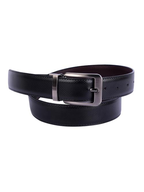 men's black leather belt with buckle - 21742602 - Very Small Image - 1