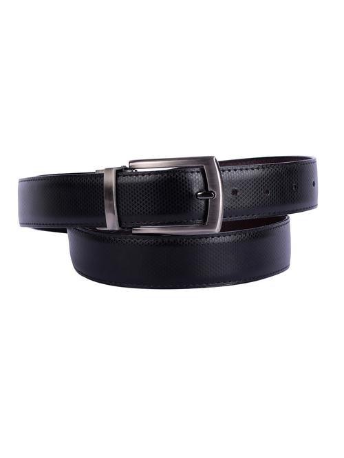men's black leather belt with buckle - 21742673 - Very Small Image - 1