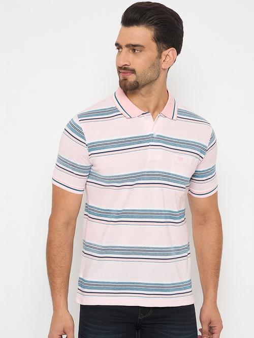 men short sleeves striped polo t-shirt - 21743252 - Very Small Image - 1