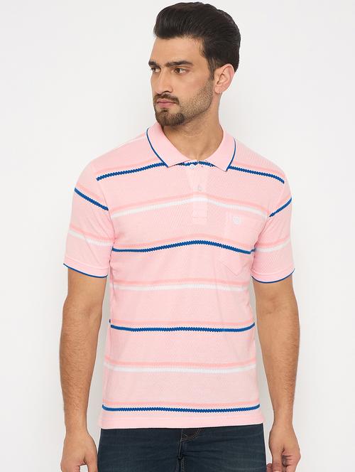 men short sleeves striped polo t-shirt - 21743256 - Very Small Image - 1