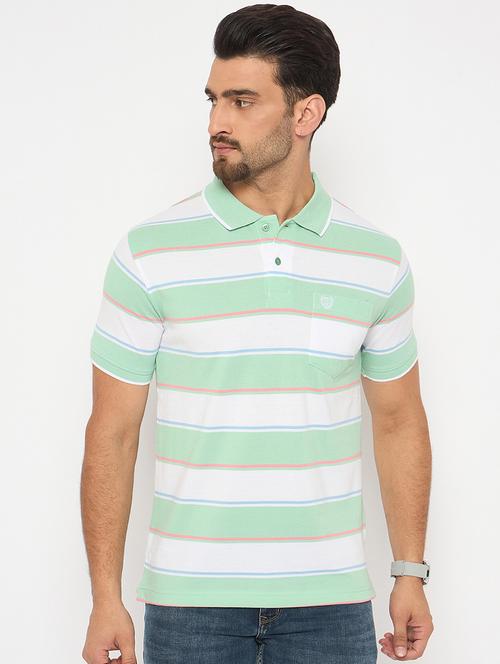 men short sleeves striped polo t-shirt - 21743267 - Very Small Image - 1