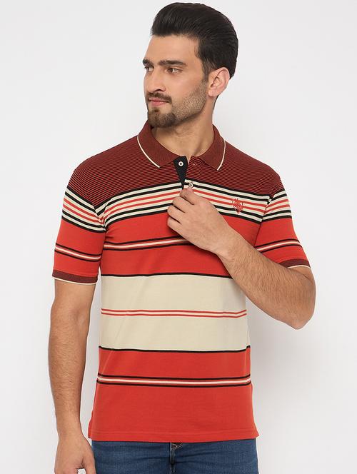 men short sleeves color block polo t-shirt - 21743269 - Very Small Image - 1