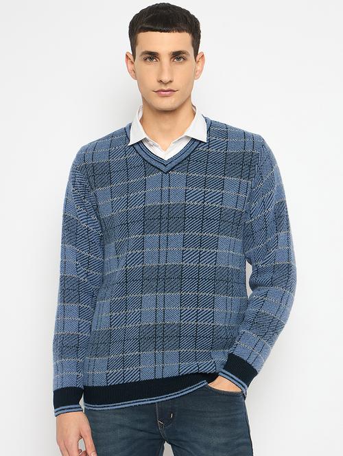 men long sleeves self design pullover - 21743335 - Very Small Image - 1