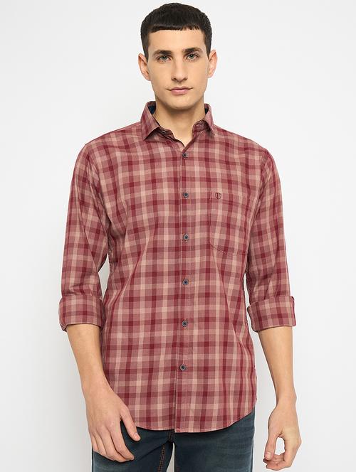 men long sleeves checkered casual shirt - 21743345 - Very Small Image - 1