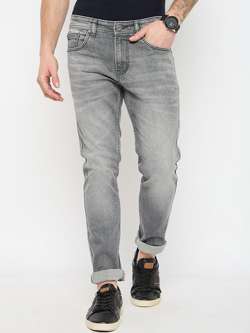 men mid rise washed jeans - 21743393 - Very Small Image - 1