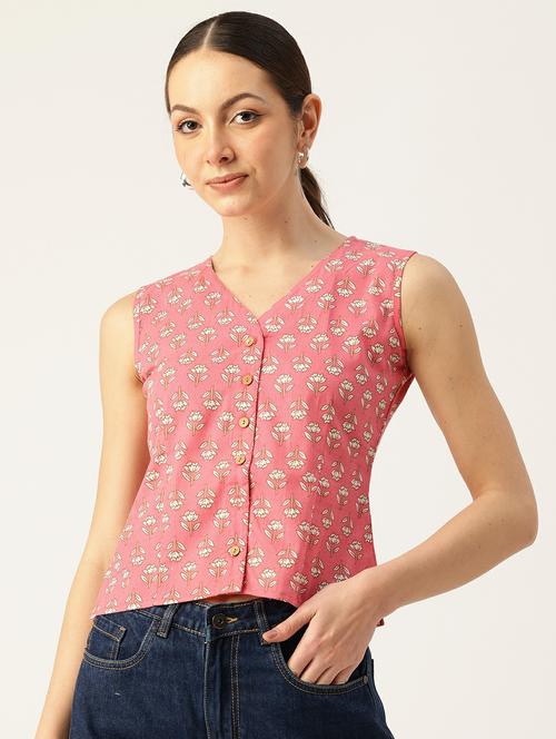 women printed sleeveless top - 21743722 - Very Small Image - 1
