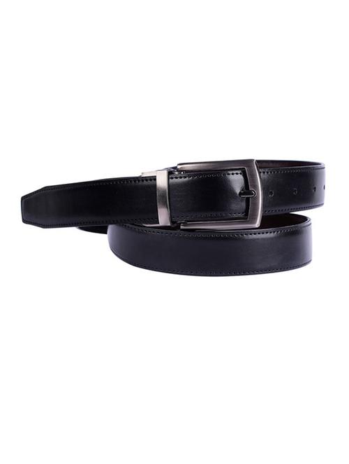 men's black leather belt with buckle - 21743943 - Very Small Image - 1