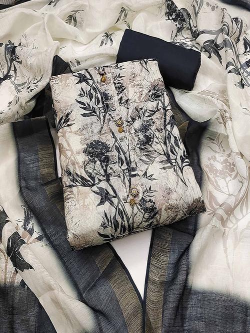 Women Printed Unstitched Suit Set With Dupatta - 21743993 - Very Small Image - 1