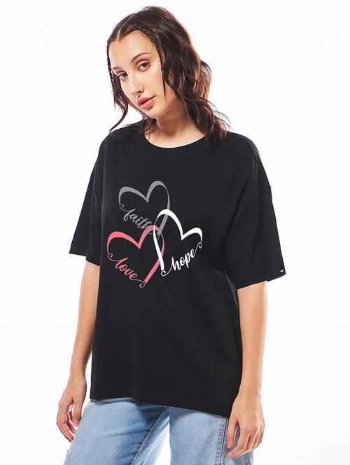 women round neck front printed t-shirt - 21744246 - Very Small Image - 1