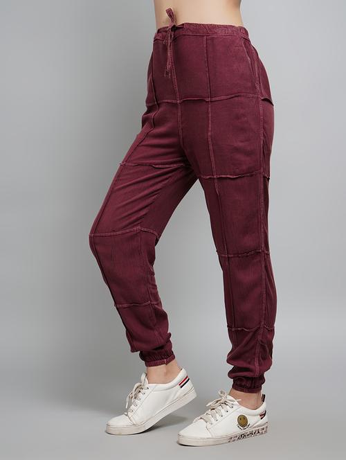women solid high rise jogger - 21744625 - Very Small Image - 1