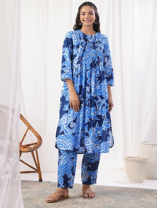 women printed kurta and pant set - 21745097 - Very Small Image - 1