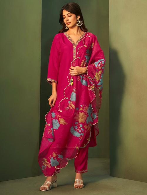 women embroidered kurta pant with dupatta set - 21745155 - Very Small Image - 1