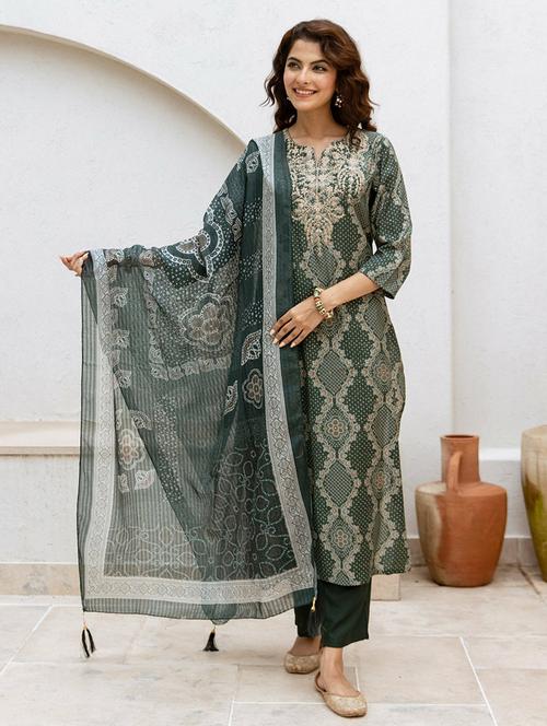 women embroidered kurta pant with dupatta set - 21745165 - Very Small Image - 1