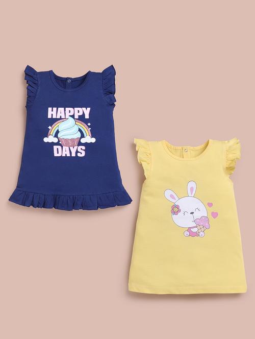 girls pack of 2 printed frocks - 21745757 - Very Small Image - 1