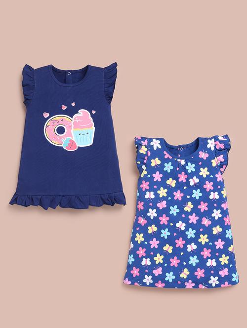 girls pack of 2 printed frocks - 21745758 - Very Small Image - 1