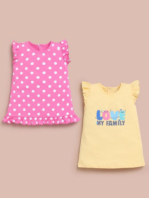 girls pack of 2 printed frocks - 21745759 - Very Small Image - 1