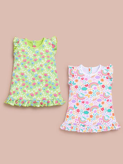 girls pack of 2 printed frocks - 21745762 - Very Small Image - 1