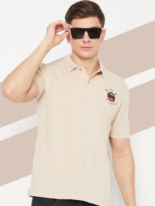 men short sleeves placement print polo t-shirt - 21746052 - Very Small Image - 1