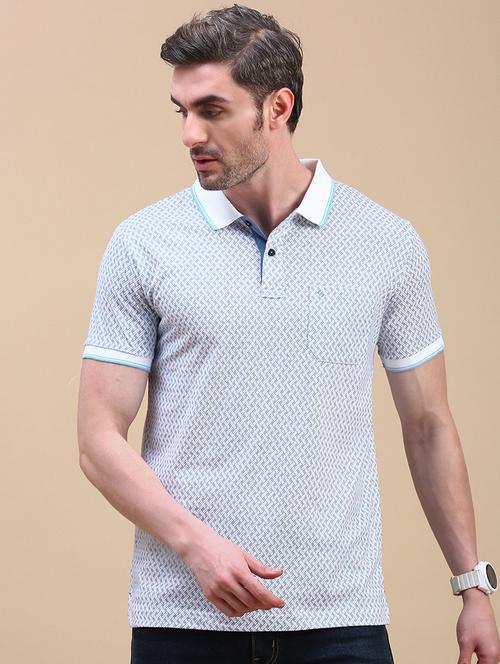 men short sleeves printed polo t-shirt - 21746611 - Very Small Image - 1