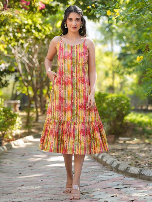 women floral printed tiered dress  - 21746661 - Very Small Image - 1