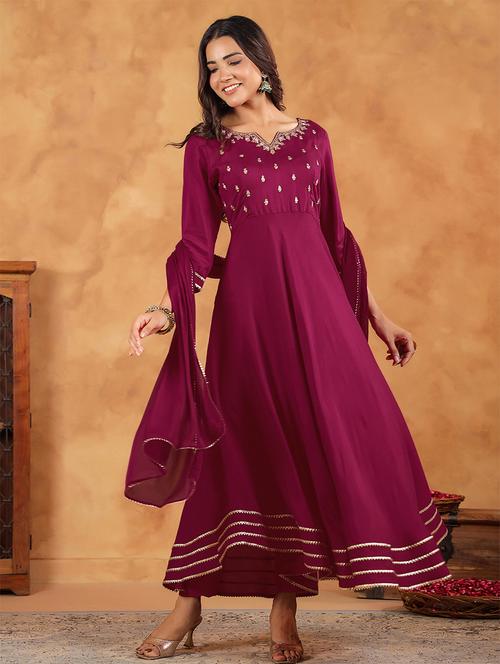 women embroidered kurta pant set with dupatta - 21746746 - Very Small Image - 1