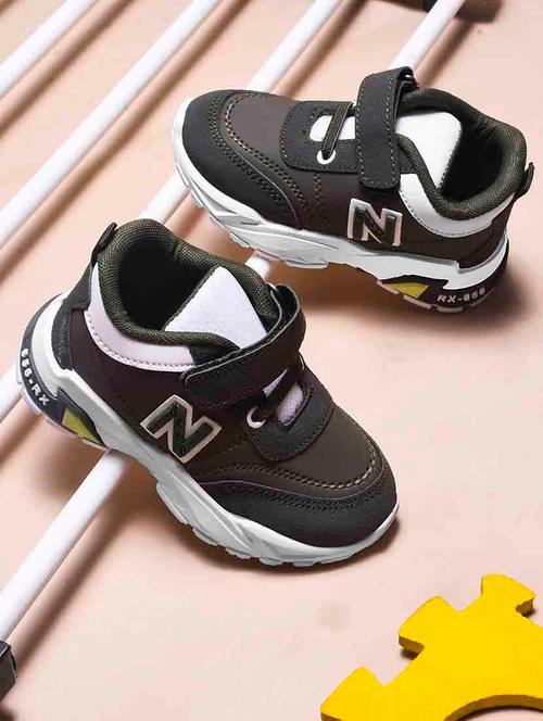 kids solid slip on velcro sports shoes - 21746912 - Very Small Image - 1