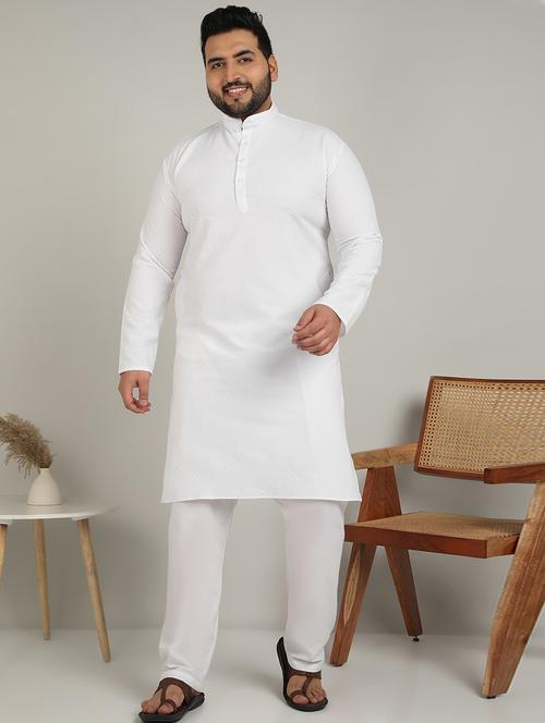 men mandarin neck embroidered long kurta - 21747447 - Very Small Image - 1