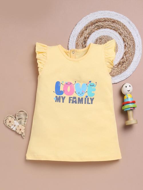 girls round neck printed frock - 21747687 - Very Small Image - 1