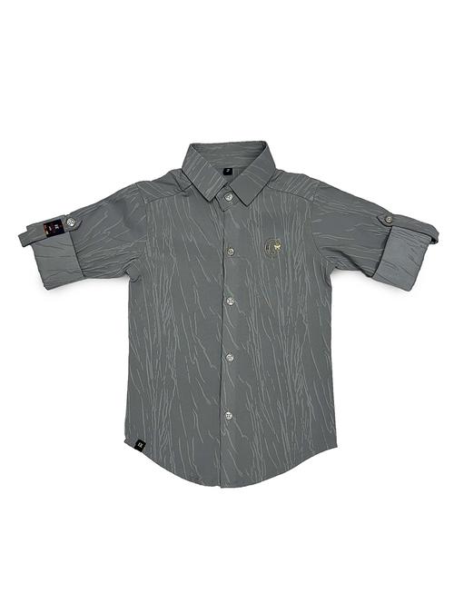 boys self design collared shirt - 21747701 - Very Small Image - 1