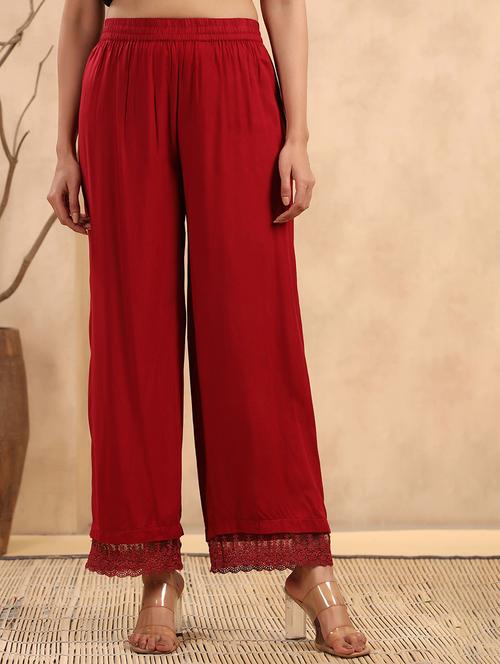 women solid straight palazzo - 21747780 - Very Small Image - 1