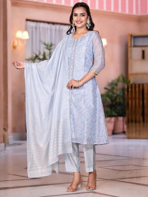 women floral printed kurta pant set with dupatta - 21747788 - Very Small Image - 1