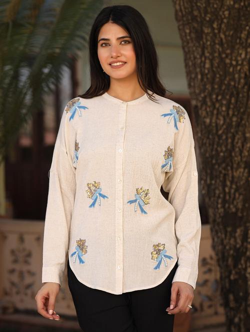 women embroidered long sleeve shirt - 21747815 - Very Small Image - 1