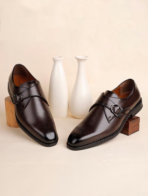 men solid slip on monk straps - 21747963 - Very Small Image - 1