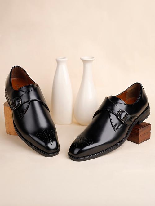 men solid slip on monk straps - 21747965 - Very Small Image - 1