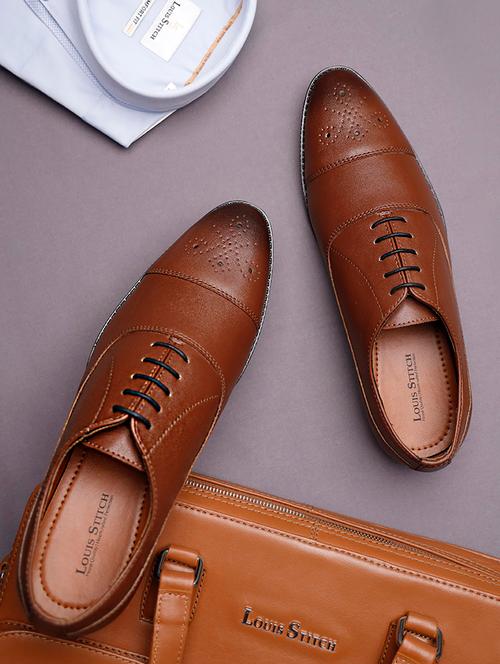 men solid lace-up brouges - 21748077 - Very Small Image - 1