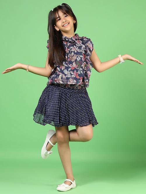 girls printed skirt & top co-ord set - 21748199 - Very Small Image - 1
