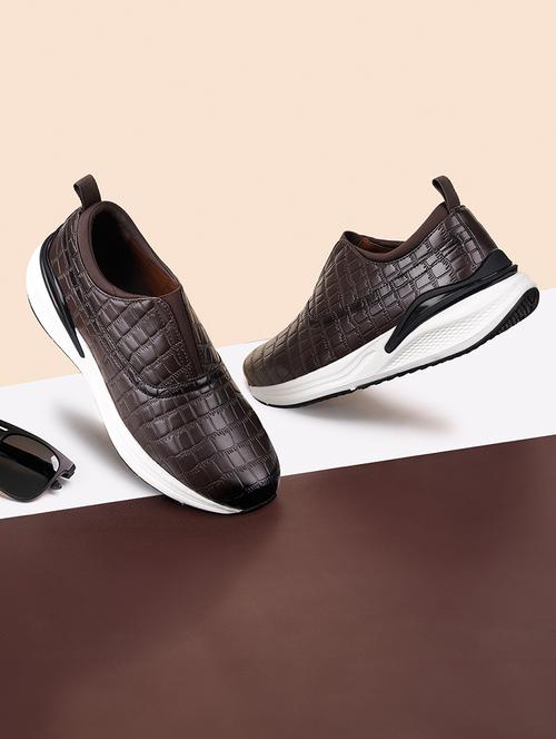 men brown slip on casual shoes - 21748530 - Very Small Image - 1