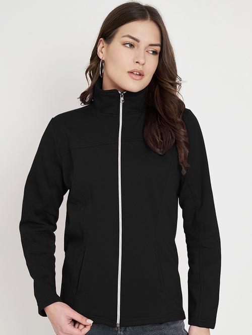 women solid long sleevees regular jacket - 21748781 - Very Small Image - 1