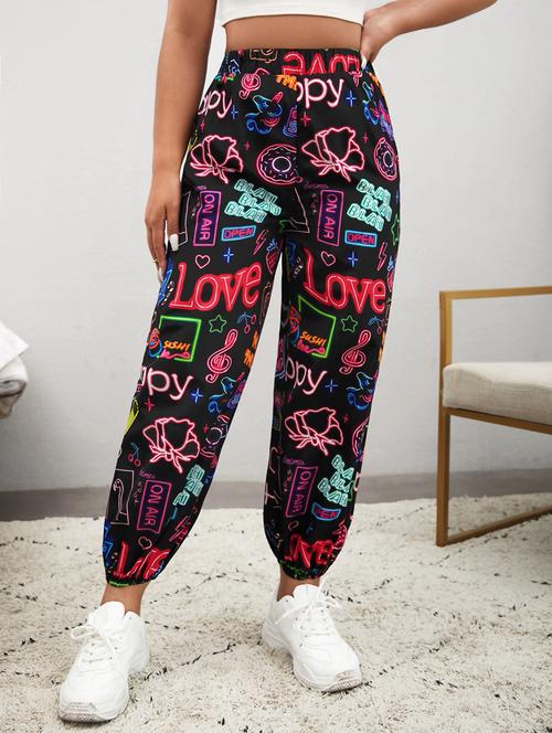 women printed high rise jogger - 21748842 - Very Small Image - 1