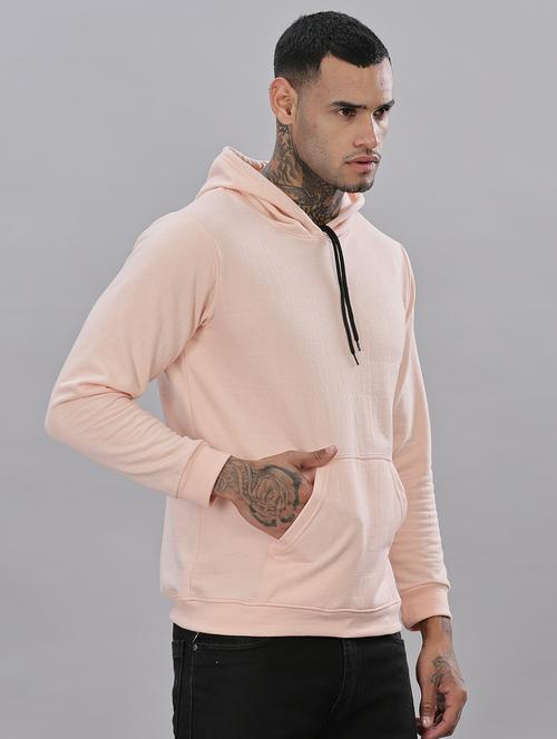 men solid long sleeve regular fit hooded sweatshirt - 21749415 - Very Small Image - 1
