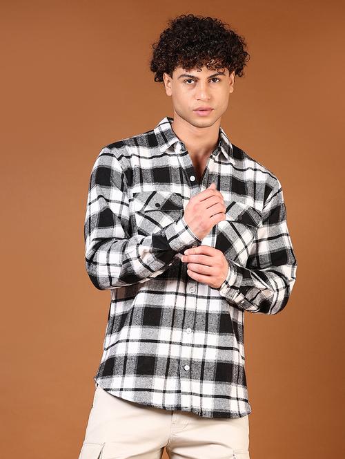 men checkered long sleeve regular fit casual shirt - 21749709 - Very Small Image - 1