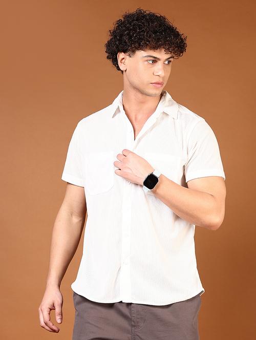 men self design short sleeve regular fit casual shirt - 21749715 - Very Small Image - 1