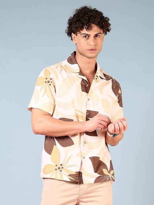 men cuban collared short sleeves casual shirt - 21749769 - Very Small Image - 1