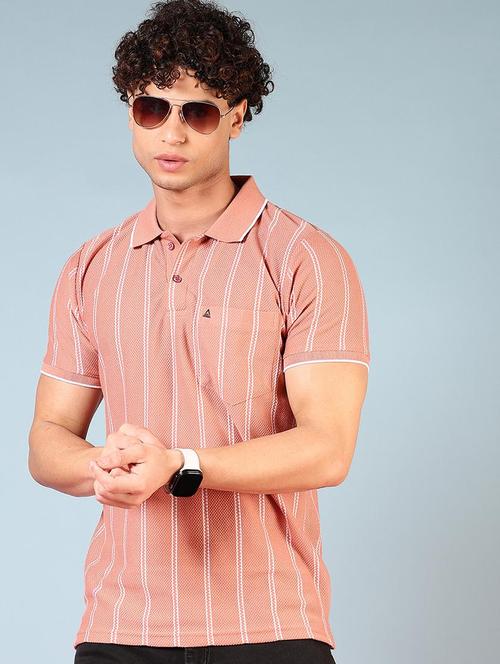 men striped short sleeve slim fit polo t-shirt - 21749921 - Very Small Image - 1